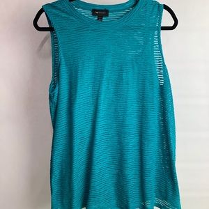 AB Studio Teal Sleeveless Pullover Blouse